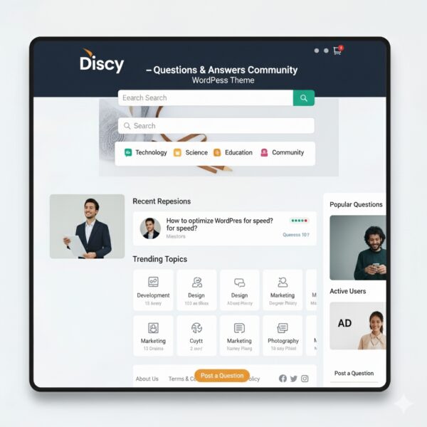 Discy – Questions & Answers Community WordPress Theme